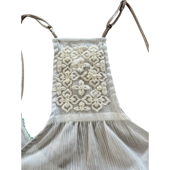 Floreat Anthropologie Louisa Tank Blouse Womens Size XS Boho Sequin Flowy Hippie - Picture 6 of 11